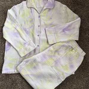 PurCotton 100% Cotton Pajama Loungewear Set